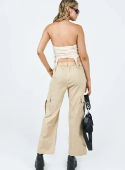 Princess Polly Nichols Cargo Pants Beige Cheap