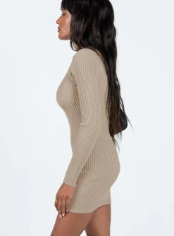 Princess Polly Nicky Mini Dress Beige Hot