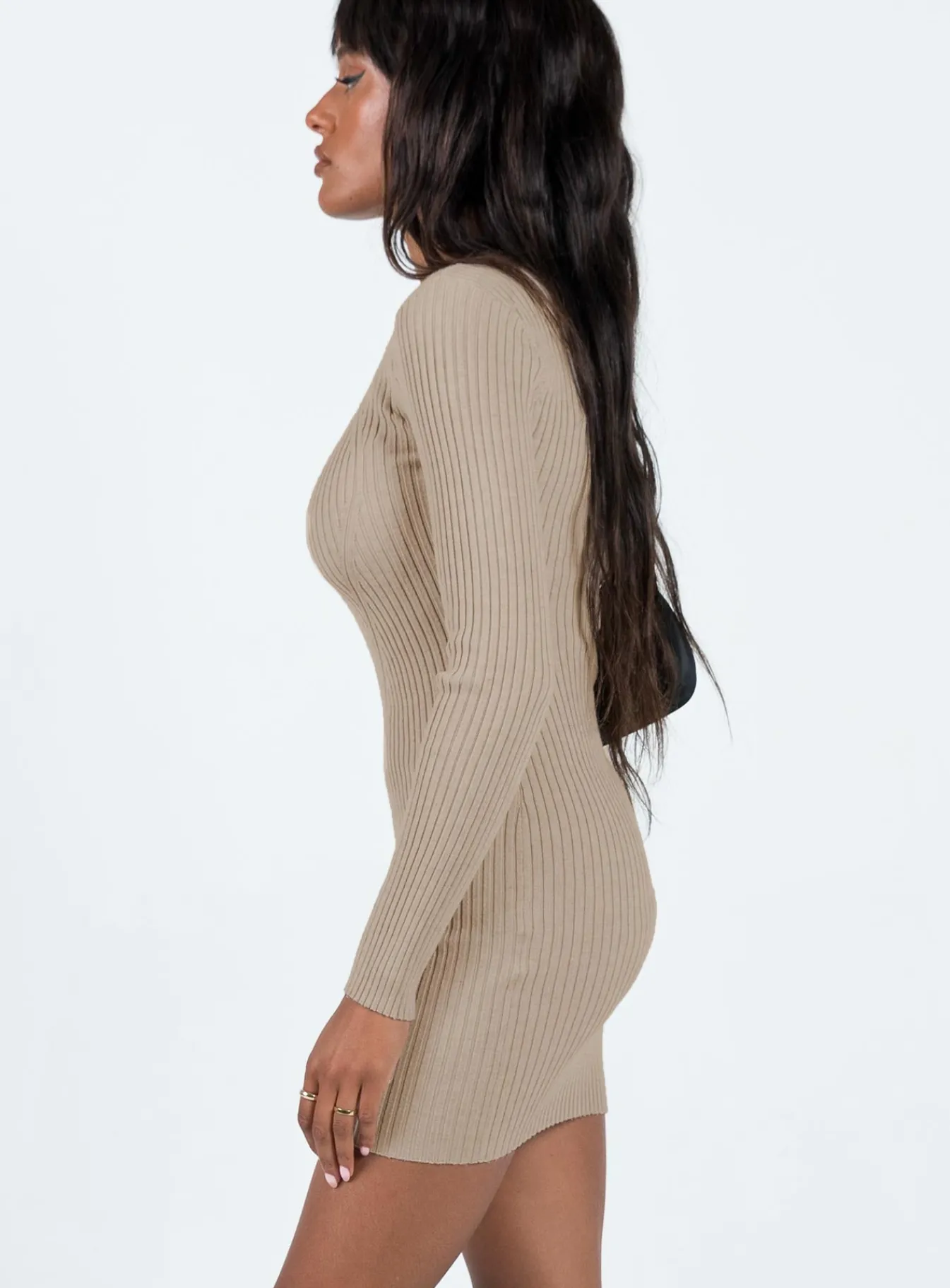 Princess Polly Nicky Mini Dress Beige Hot