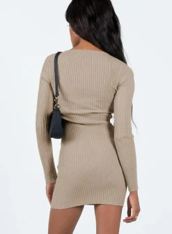 Princess Polly Nicky Mini Dress Beige Hot