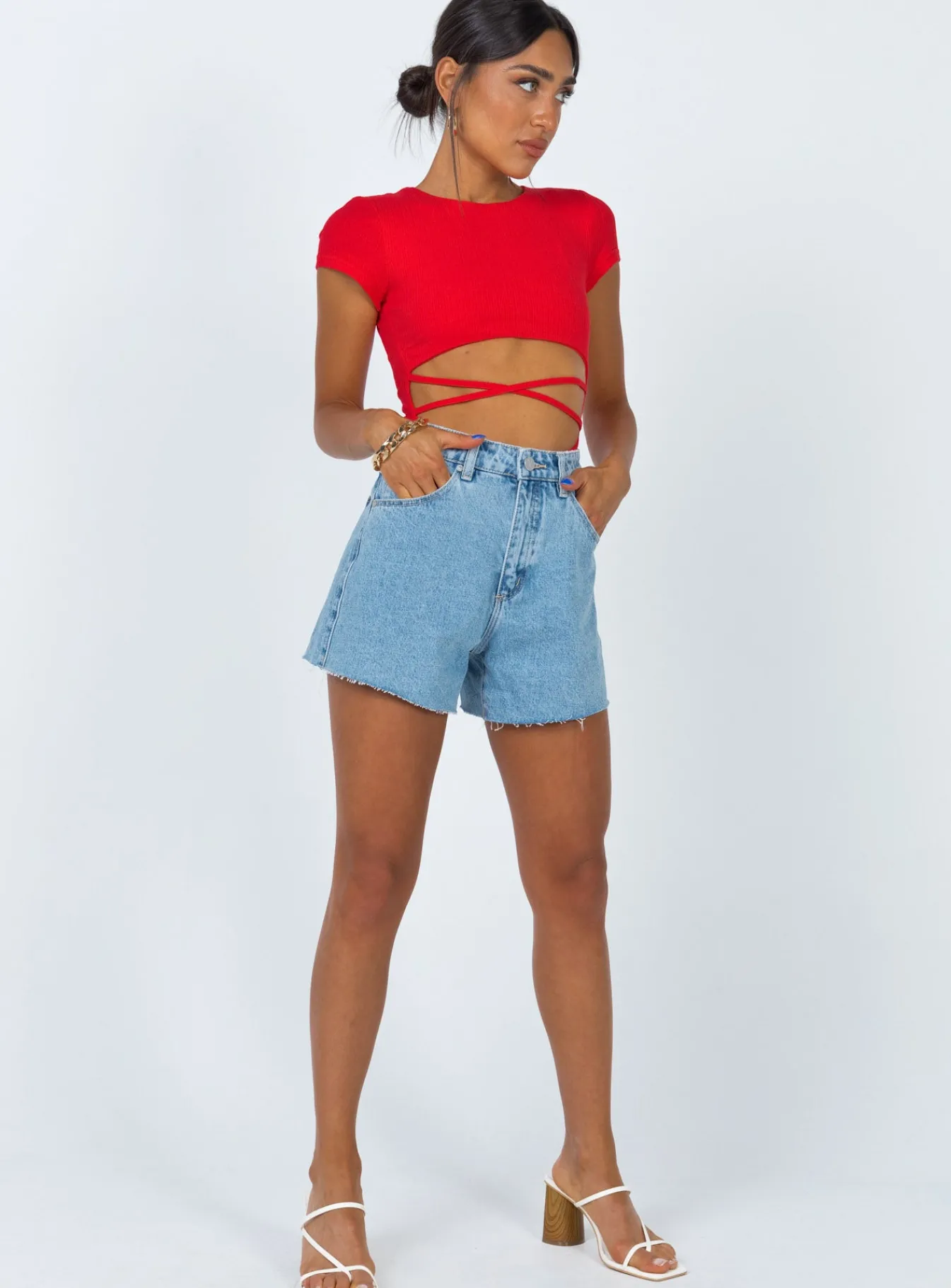 Princess Polly Nicola Bodysuit Red Discount