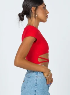 Princess Polly Nicola Bodysuit Red Discount