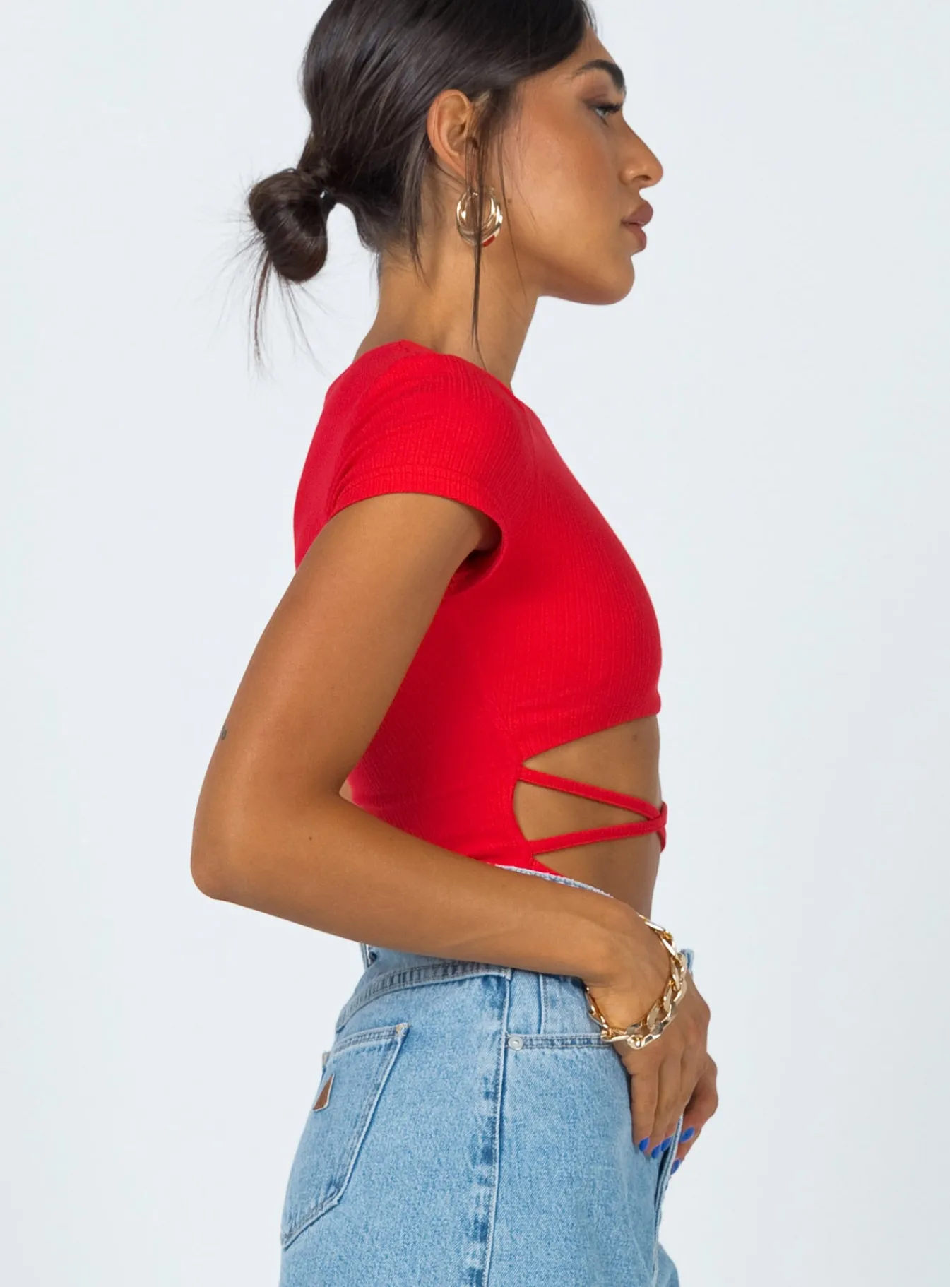 Princess Polly Nicola Bodysuit Red Discount