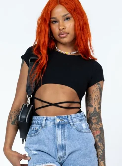 Princess Polly Nicola Bodysuit  Black Flash Sale