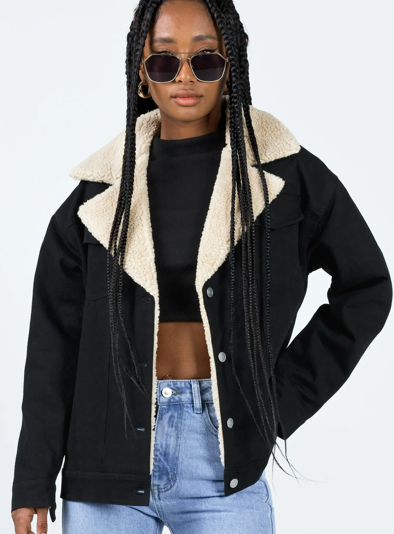 Princess Polly Nika Jacket Black Best