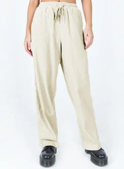 Princess Polly Nikita Cord Pant  Cream Store