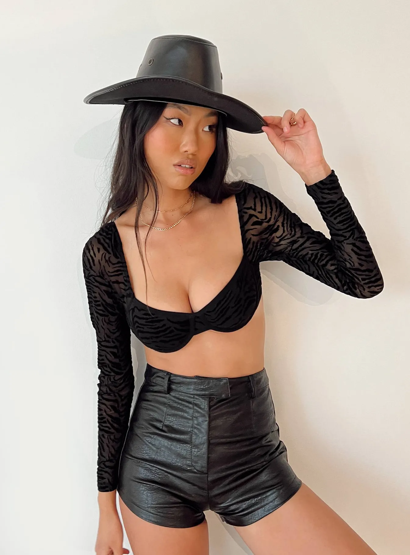 Princess Polly Nikolas Long Sleeve Top Black Flash Sale