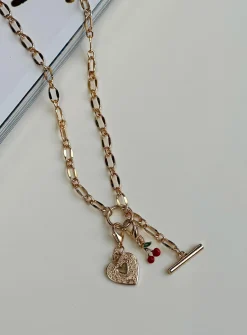 Princess Polly Nima Necklace  Gold Flash Sale