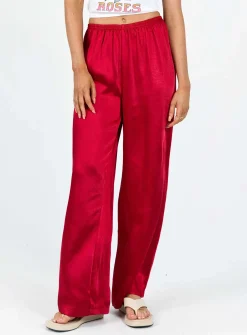Princess Polly Nixie Pants  Red New