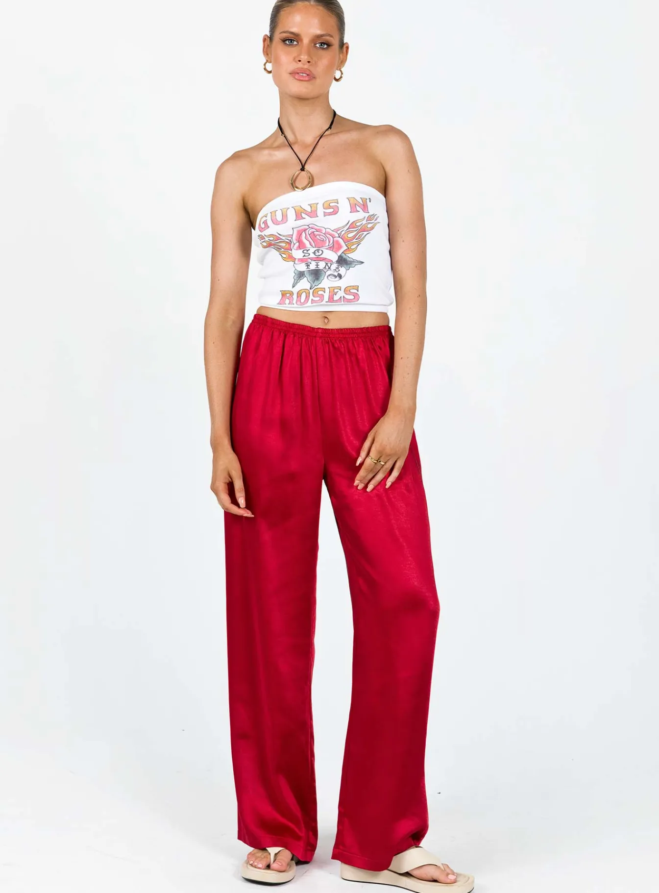 Princess Polly Nixie Pants Red New