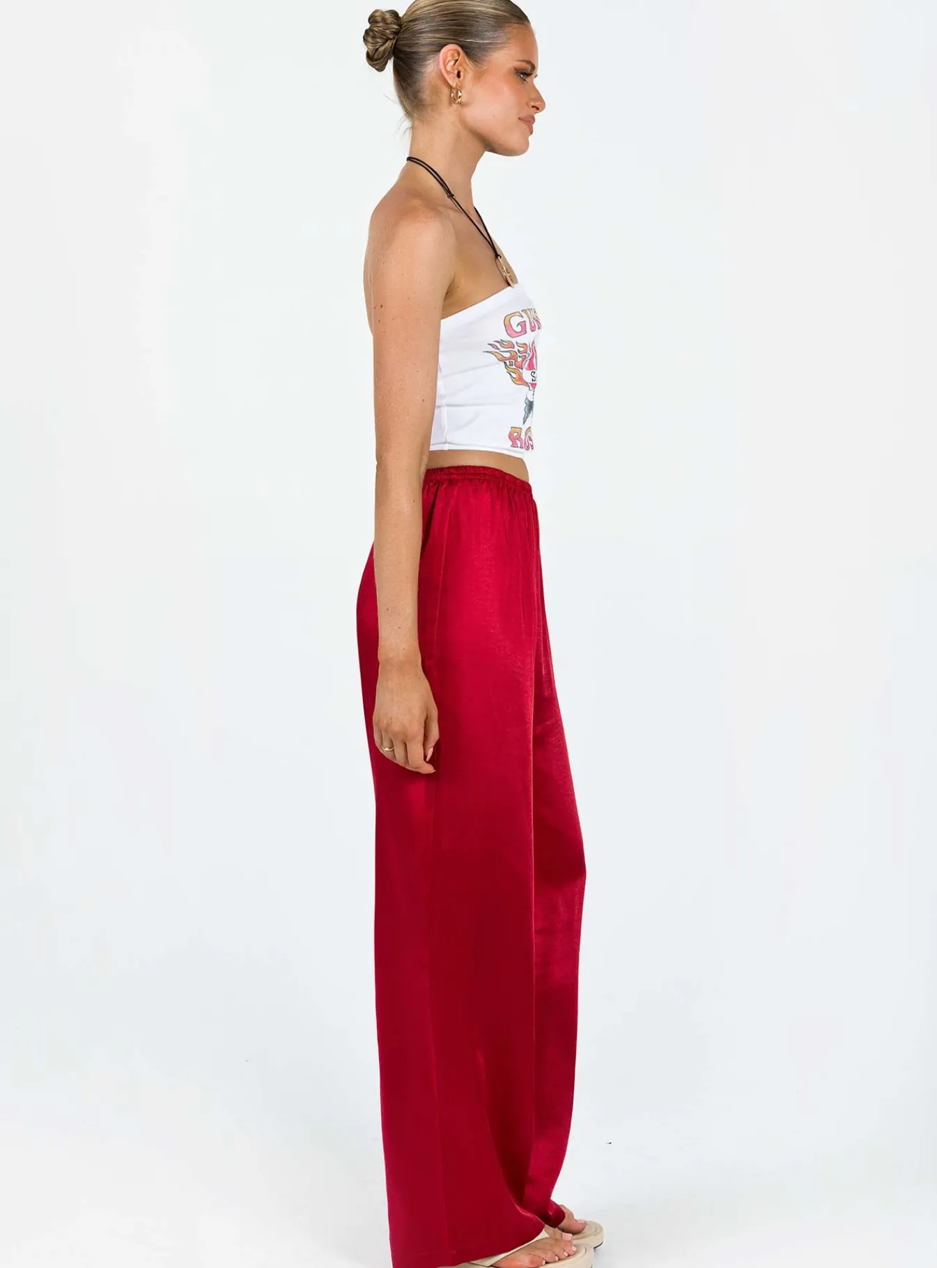Princess Polly Nixie Pants Red New