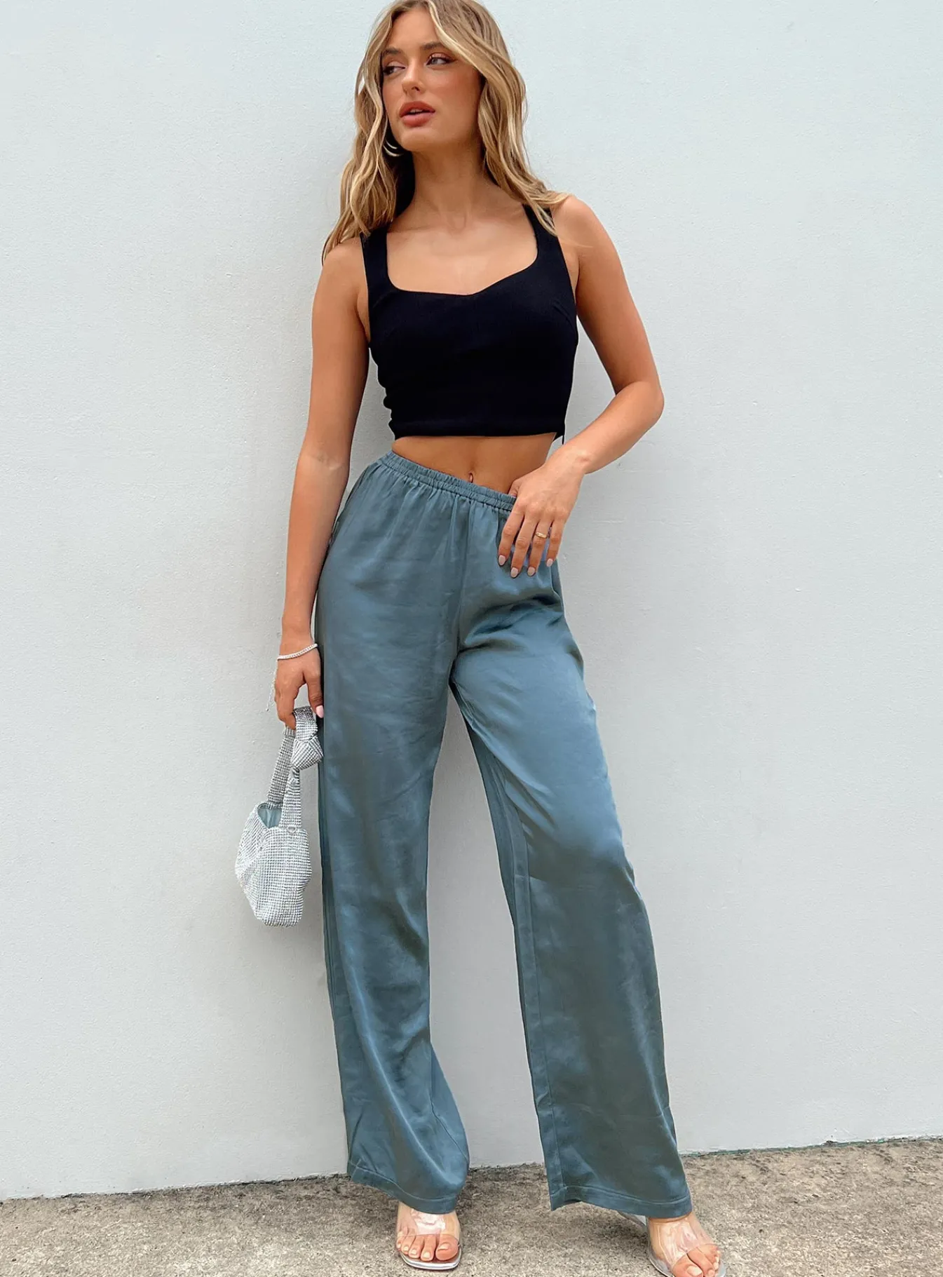 Princess Polly Nixie Pants Slate Shop