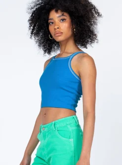 Princess Polly No Love Lost Top  Blue Store