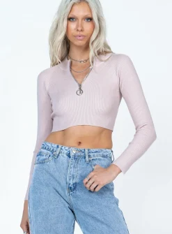 Princess Polly Noah Top  Beige Sale