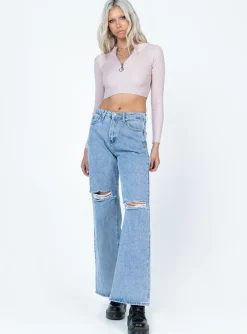 Princess Polly Noah Top  Beige Sale