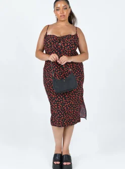 Princess Polly Noda Midi Dresscurve Black Fashion