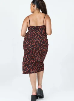 Princess Polly Noda Midi Dresscurve Black Fashion