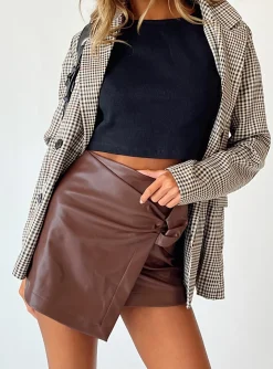 Princess Polly Noelle Mini Skirt  Brown Store