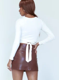 Princess Polly Noelle Mini Skirt Brown Store