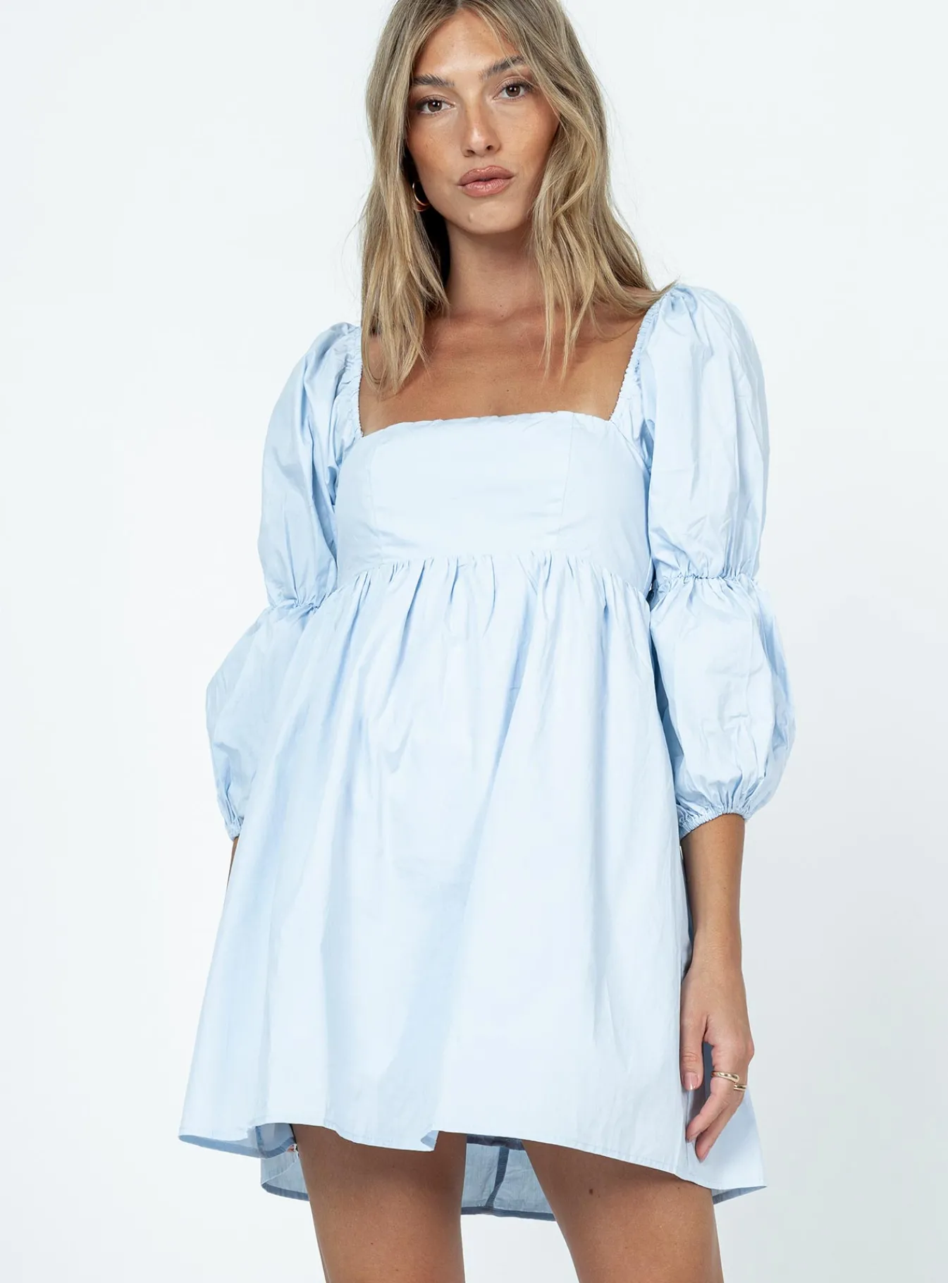 Princess Polly Noha Mini Dress Blue Cheap