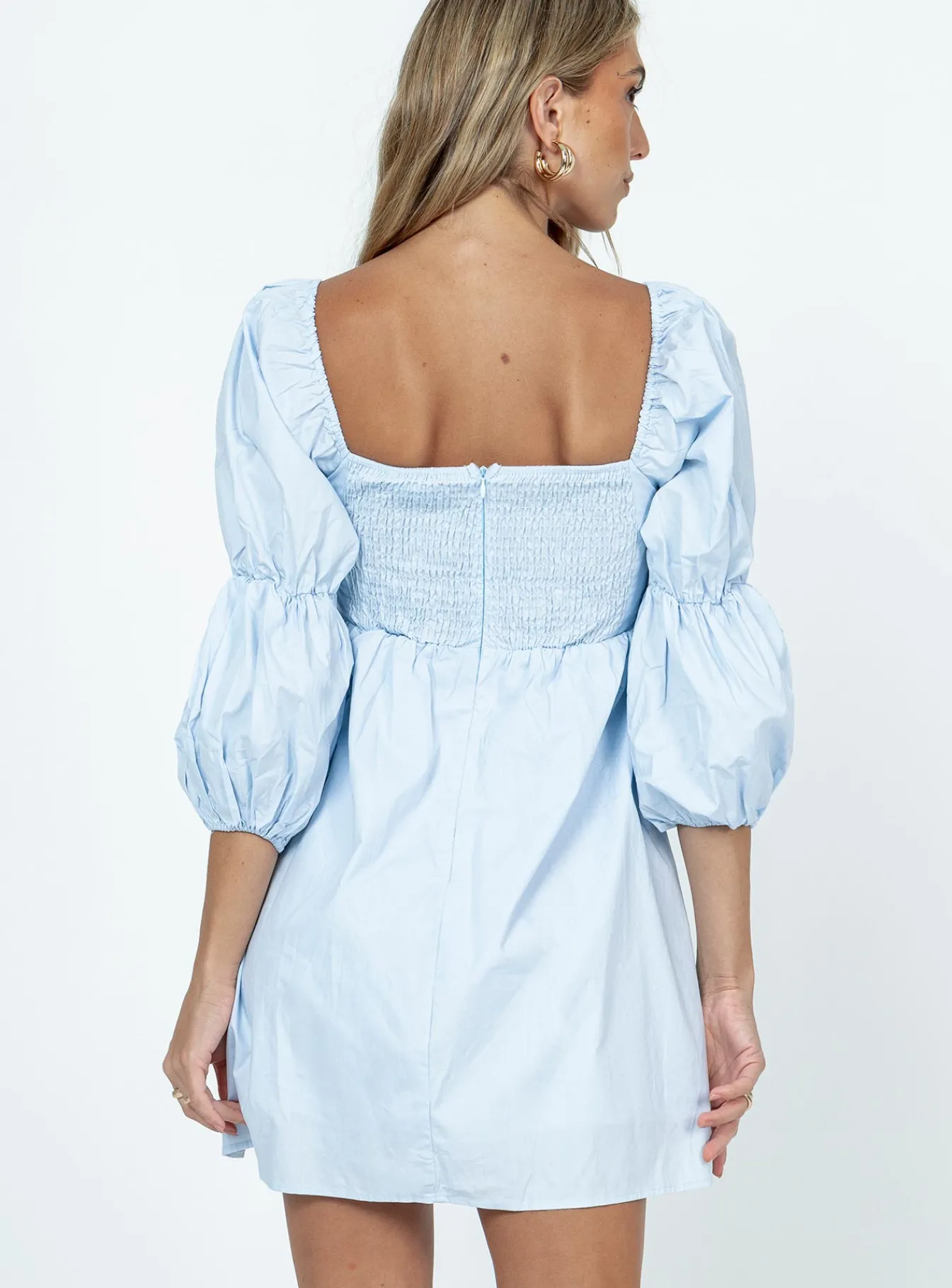 Princess Polly Noha Mini Dress Blue Cheap
