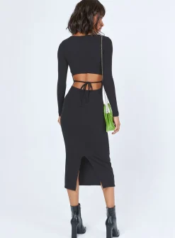 Princess Polly Nolan Midi Dress  Black Best Sale