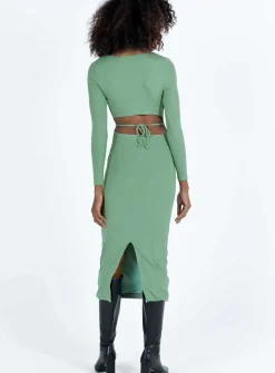 Princess Polly Nolan Midi Dress Green Sale