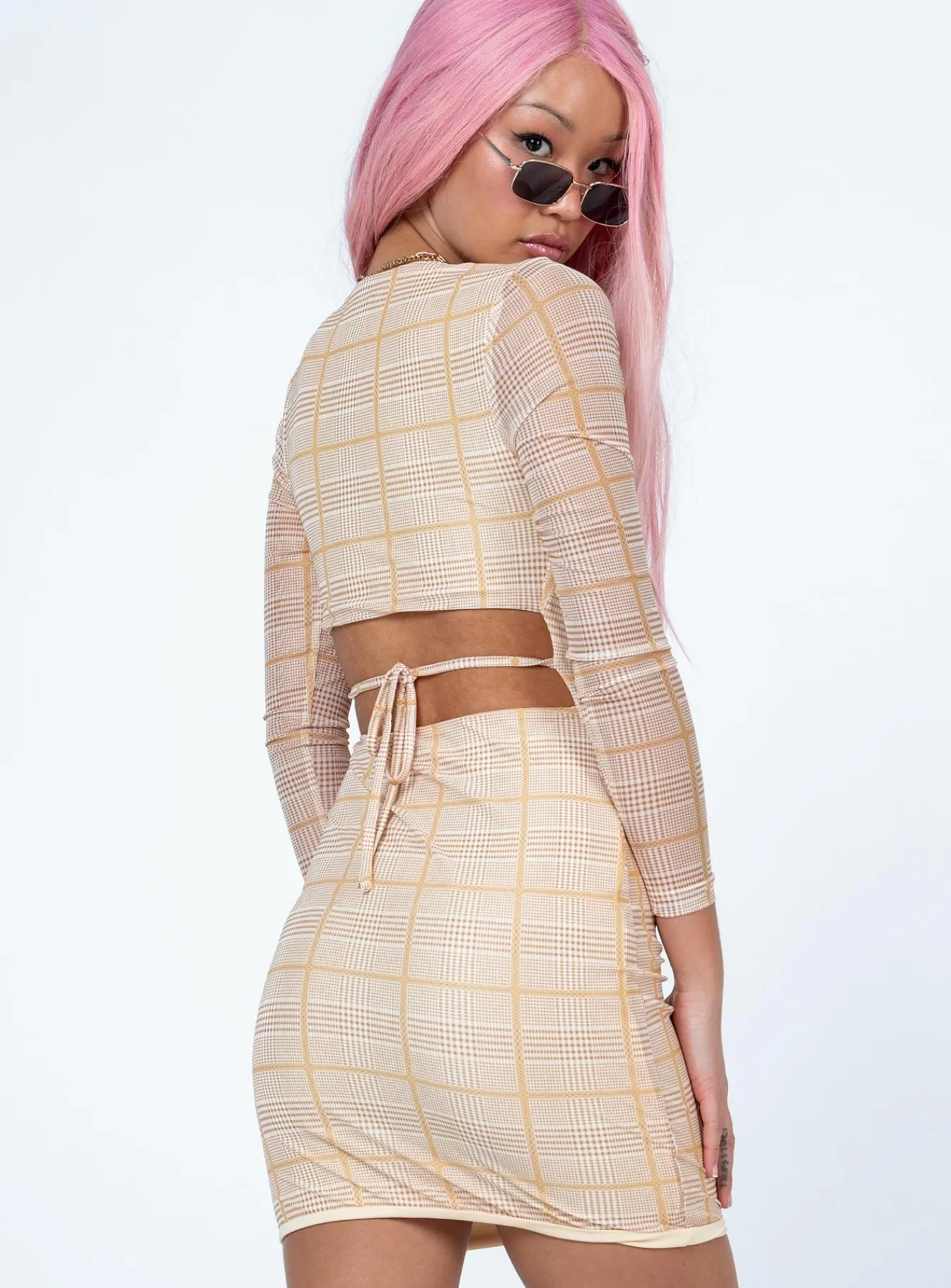 Princess Polly Nolan Mini Dress Beige Best Sale
