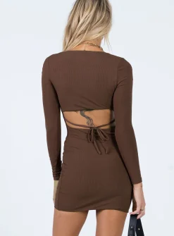 Princess Polly Nolan Mini Dress  Brown Fashion