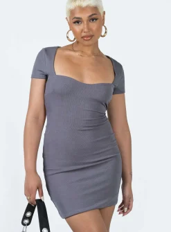 Princess Polly Nolan Short Sleeve Mini Dress  Slate Best