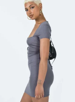 Princess Polly Nolan Short Sleeve Mini Dress Slate Best