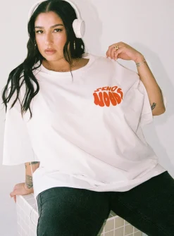 Princess Polly Noods Oversized Teecurve   White Cheap