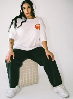 Princess Polly Noods Oversized Teecurve   White Cheap