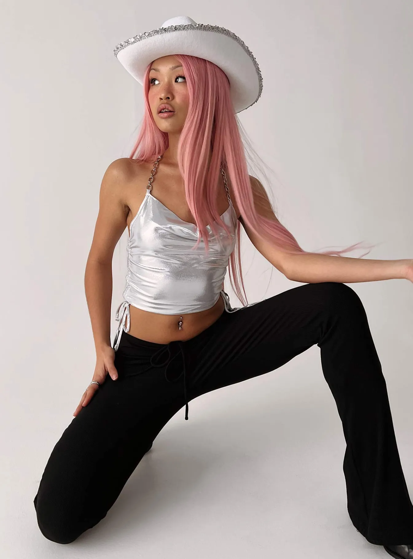 Princess Polly Norman Top Silver Sale