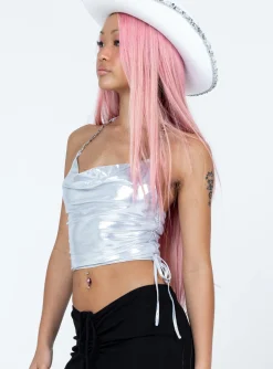 Princess Polly Norman Top Silver Sale