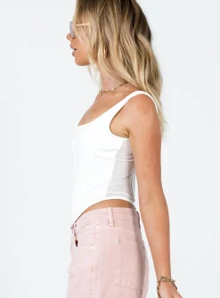 Princess Polly Normani Top  White New