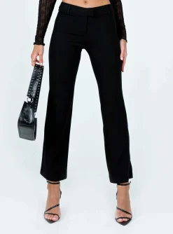 Princess Polly Norton Low Rise Pants  Black Clearance