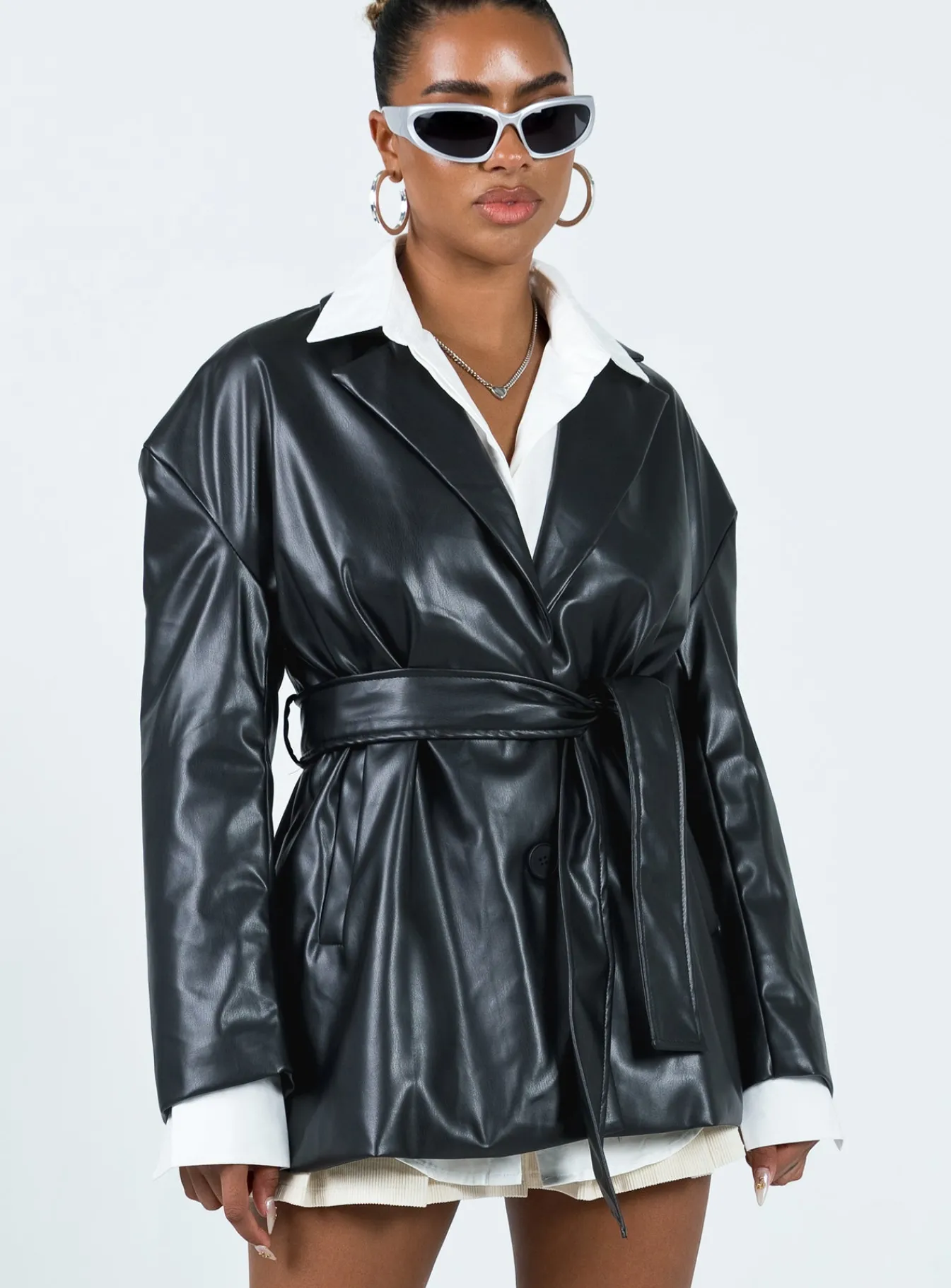 Princess Polly Nosita Faux Leather Jacket Black Shop