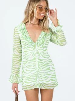 Princess Polly Nostalgia Mini Dress  Green Best