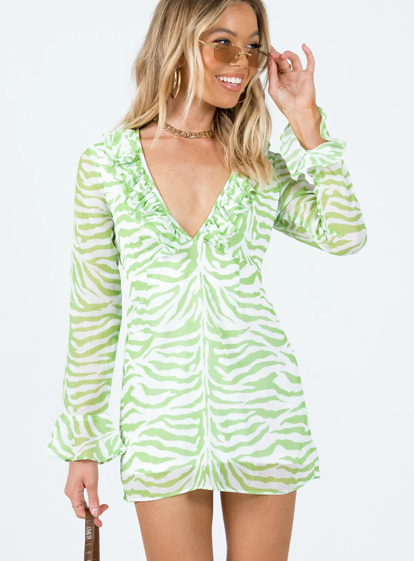 Princess Polly Nostalgia Mini Dress Green Best