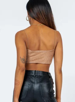 Princess Polly Novato Top Beige Sale