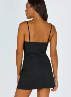 Princess Polly Novella Mini Dress  Black Online