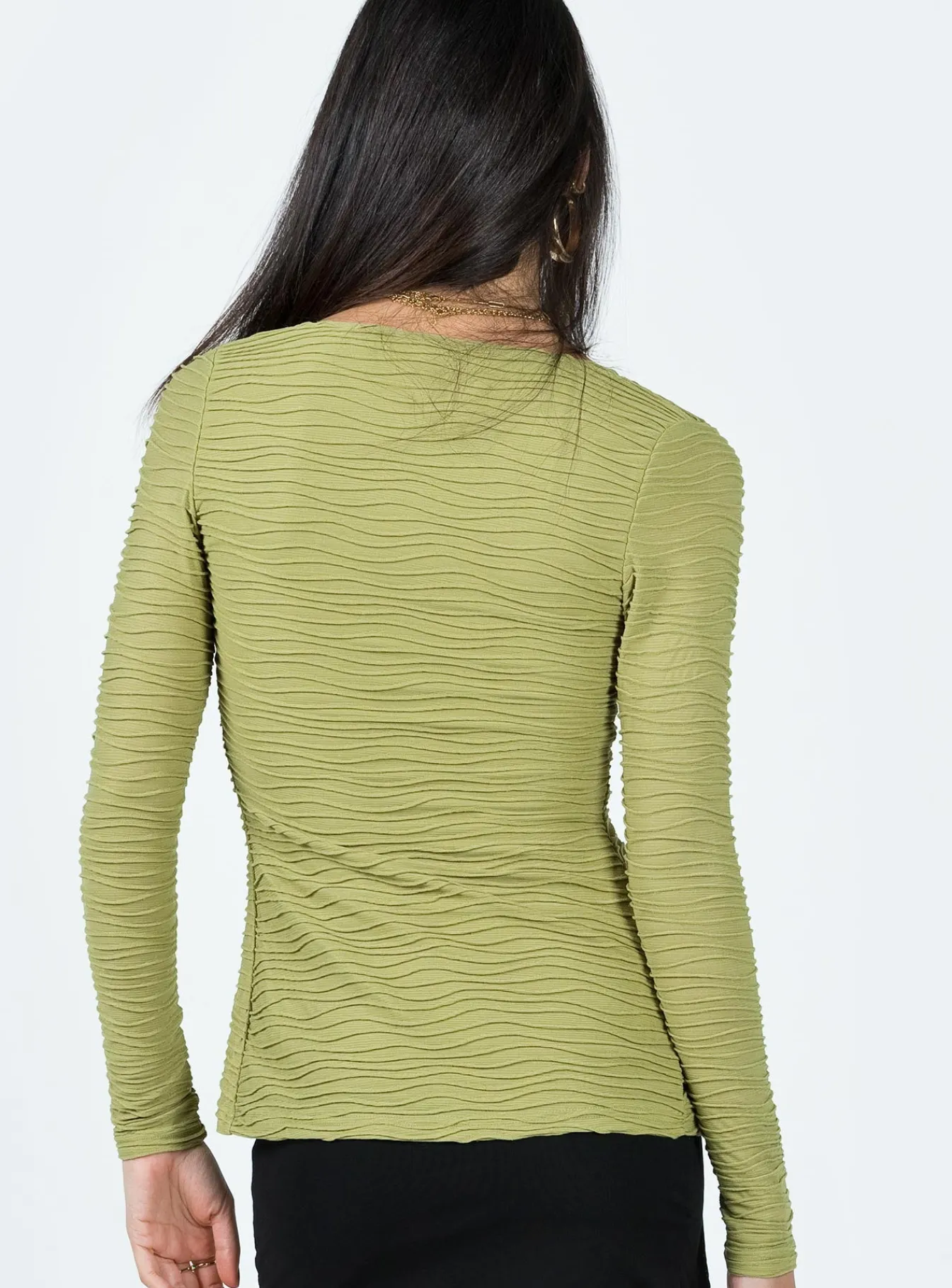 Princess Polly Nowell Long Sleeve Top Green Sale