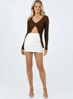 Princess Polly Nowell Long Sleeve Top  Brown Sale