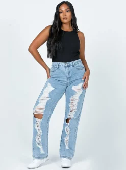 Princess Polly Nugal Rippedjeans Denim Online