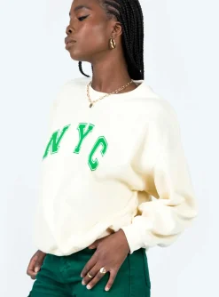 Princess Polly Nyc Sweatshirt Beige New