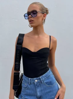 Princess Polly Oakland Bodysuit  Black Fashion