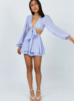 Princess Polly Oceane Romper  Blue Best
