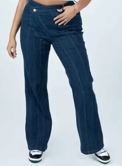 Princess Polly Odette Flare Denim Jeans  Blue Fashion