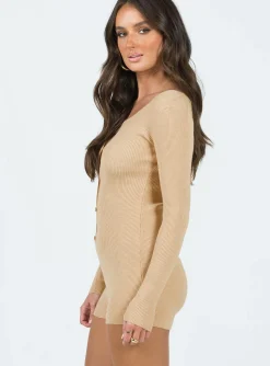 Princess Polly Odie Romper Beige Sale